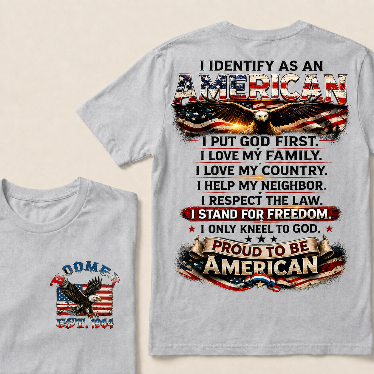 I Identify As An American   Custom Year T-Shirts