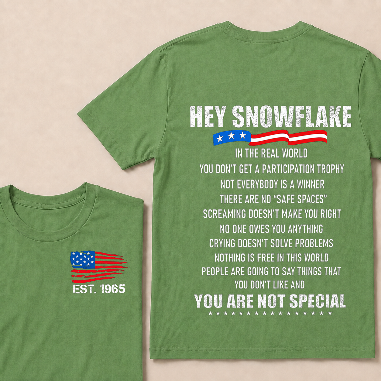 Hey Snowflake In The Real World Custom Year Tops