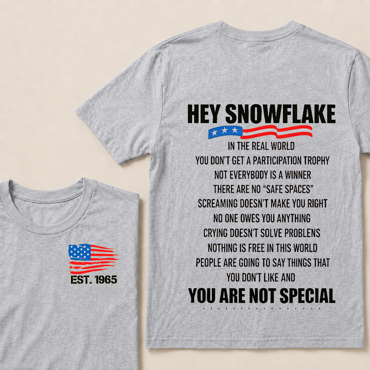 Hey Snowflake In The Real World Custom Year Tops