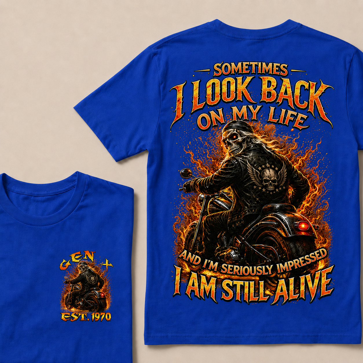 Sometimes I Look Back On My Life Custom Year  T-shirt