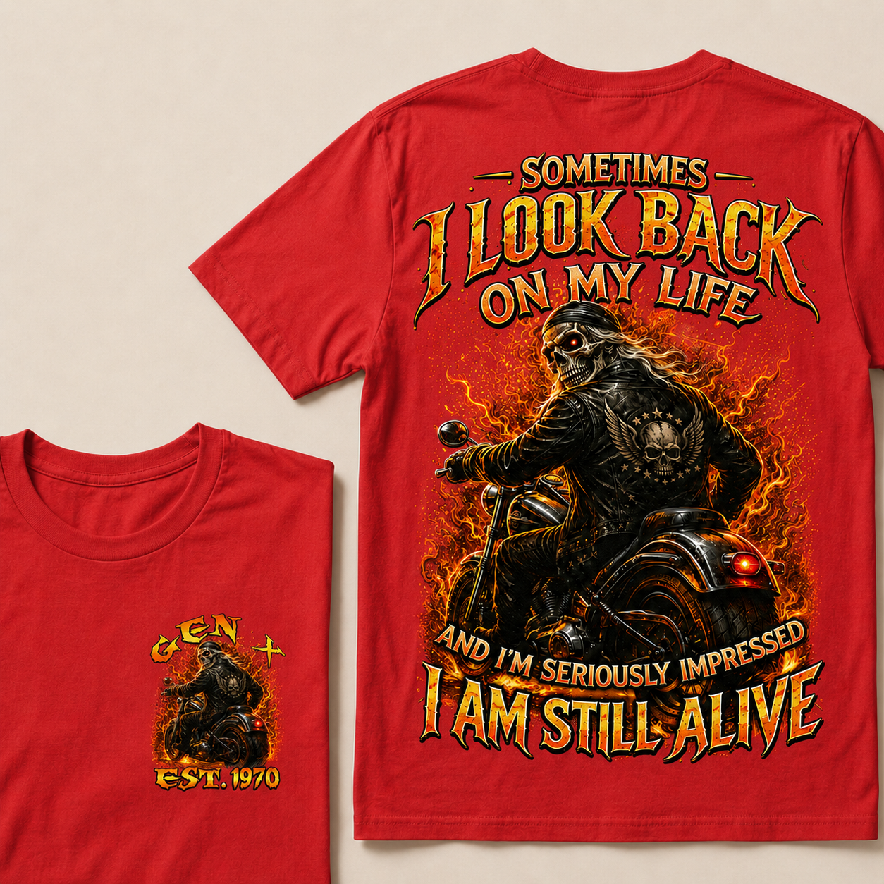 Sometimes I Look Back On My Life Custom Year  T-shirt