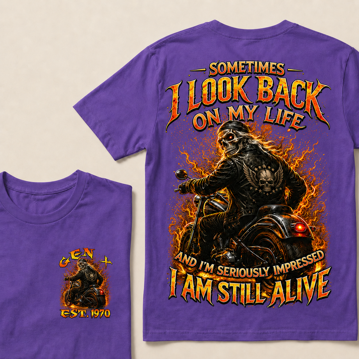 Sometimes I Look Back On My Life Custom Year  T-shirt