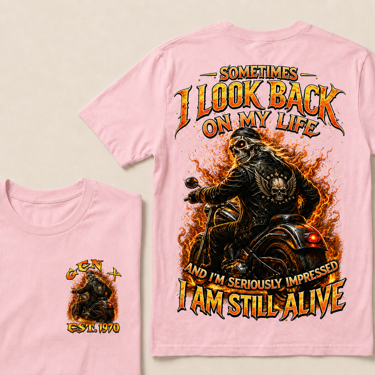 Sometimes I Look Back On My Life Custom Year  T-shirt