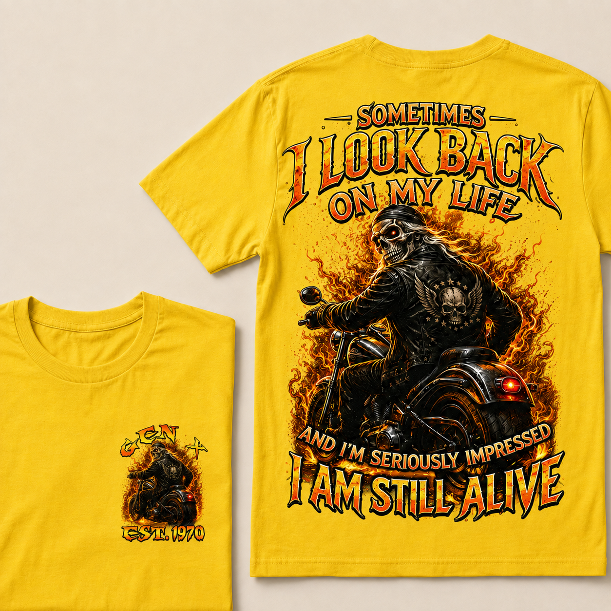 Sometimes I Look Back On My Life Custom Year  T-shirt