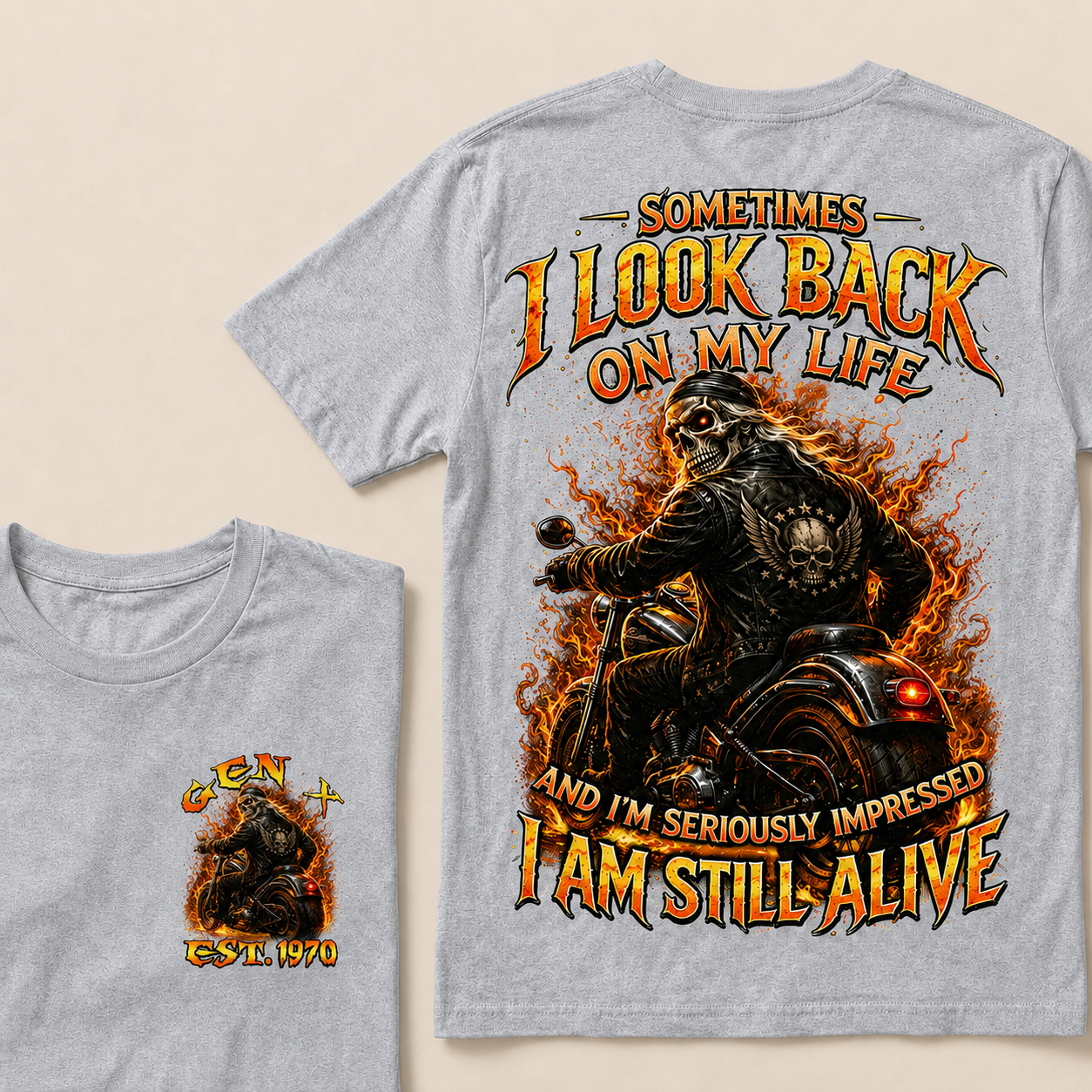 Sometimes I Look Back On My Life Custom Year  T-shirt