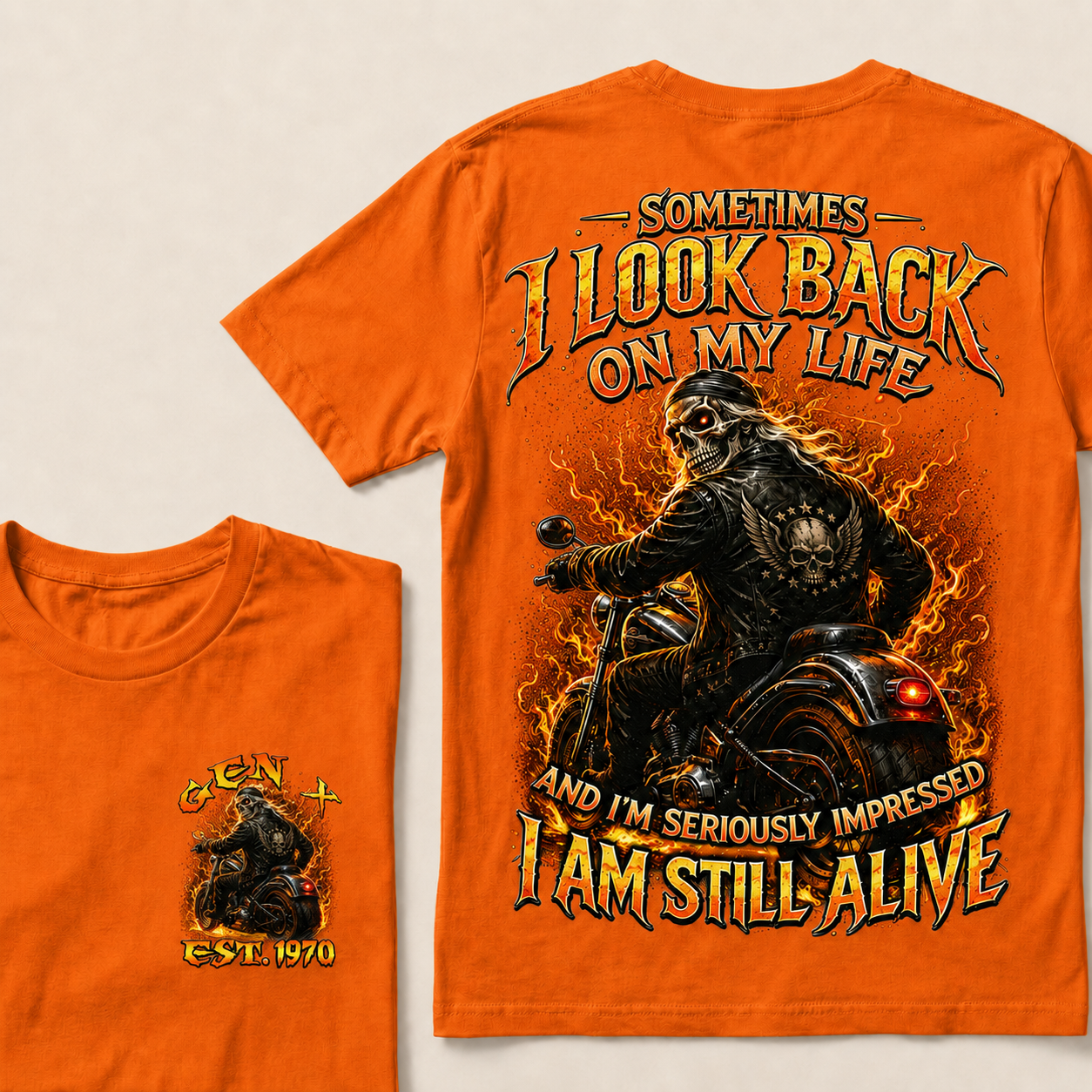 Sometimes I Look Back On My Life Custom Year  T-shirt
