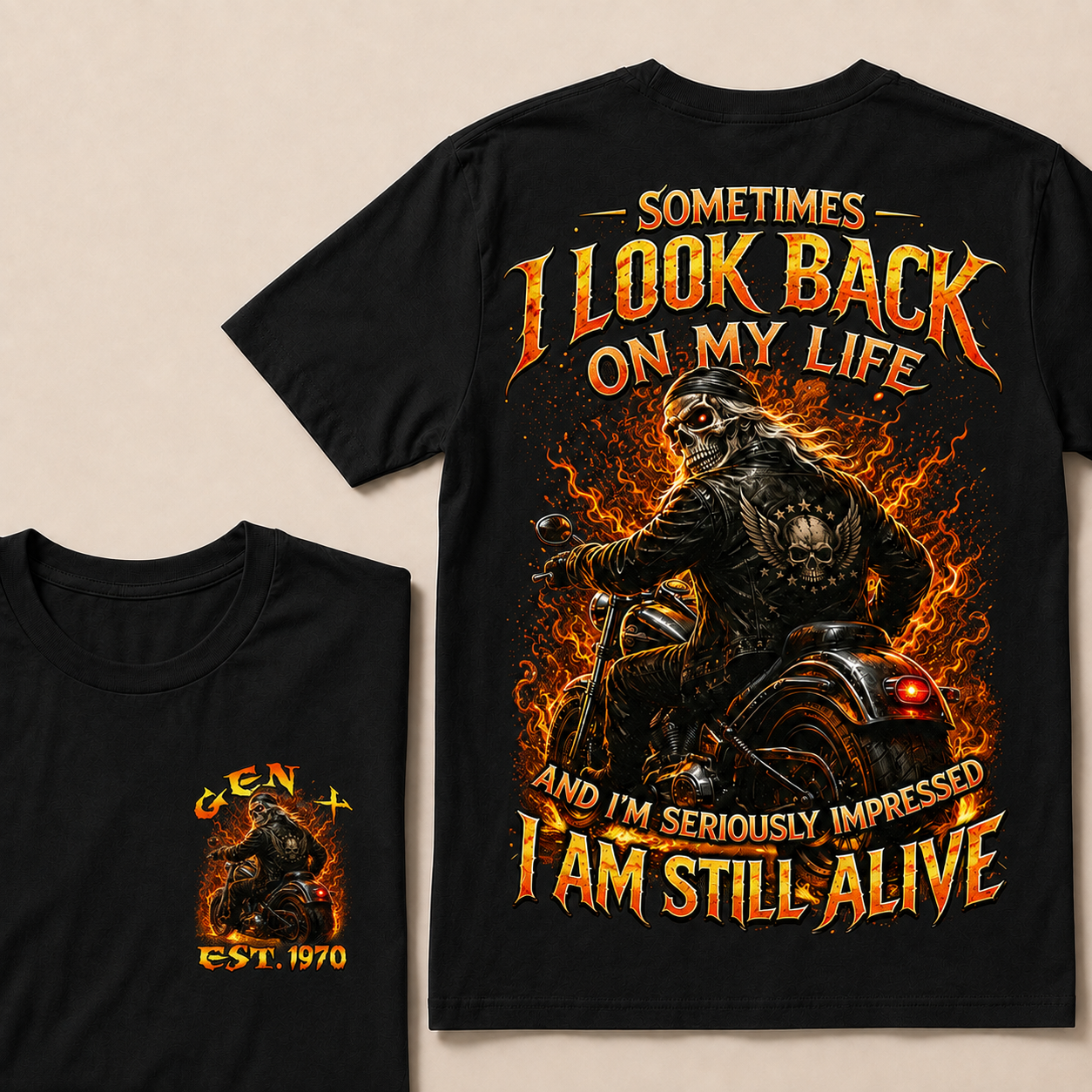 Sometimes I Look Back On My Life Custom Year  T-shirt