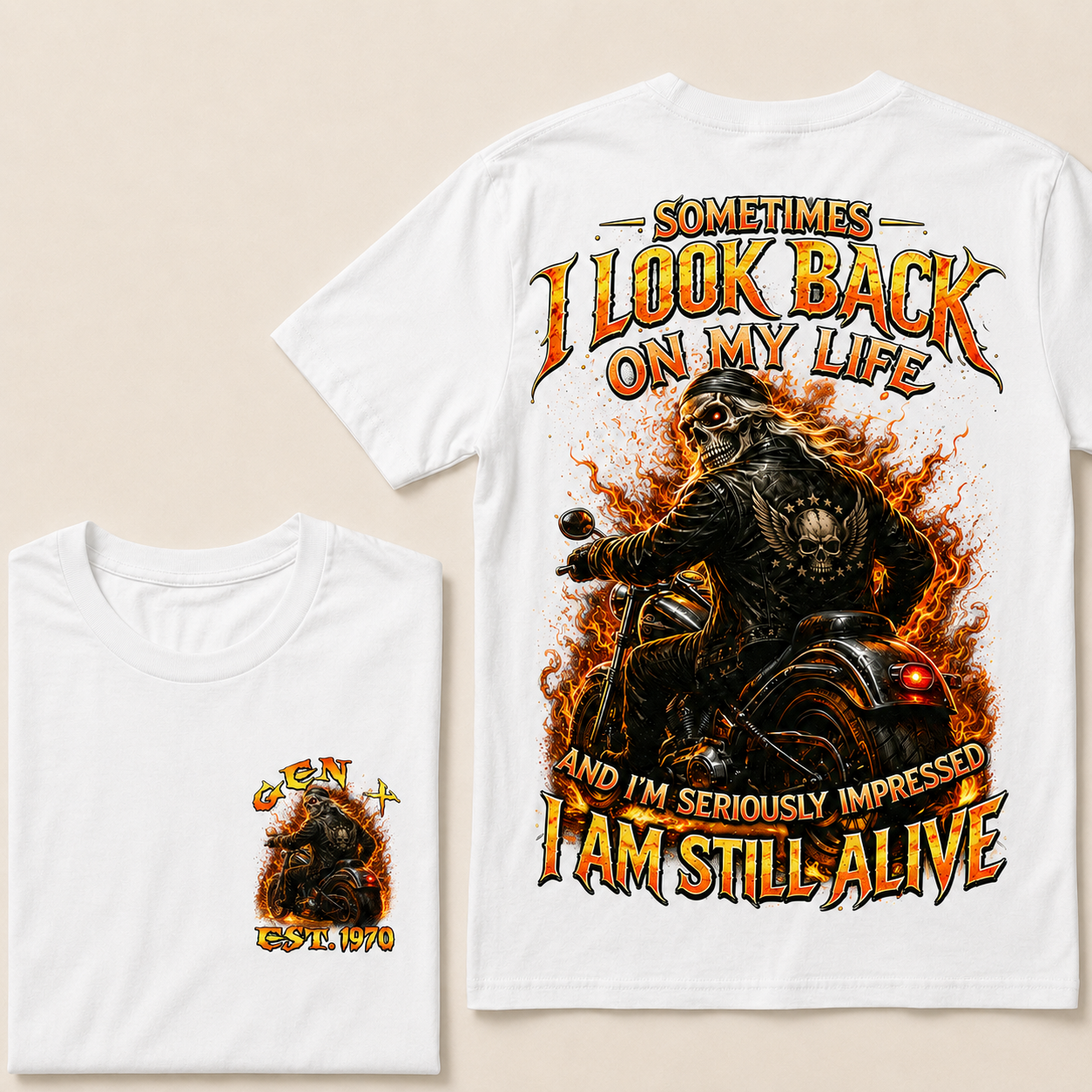 Sometimes I Look Back On My Life Custom Year  T-shirt