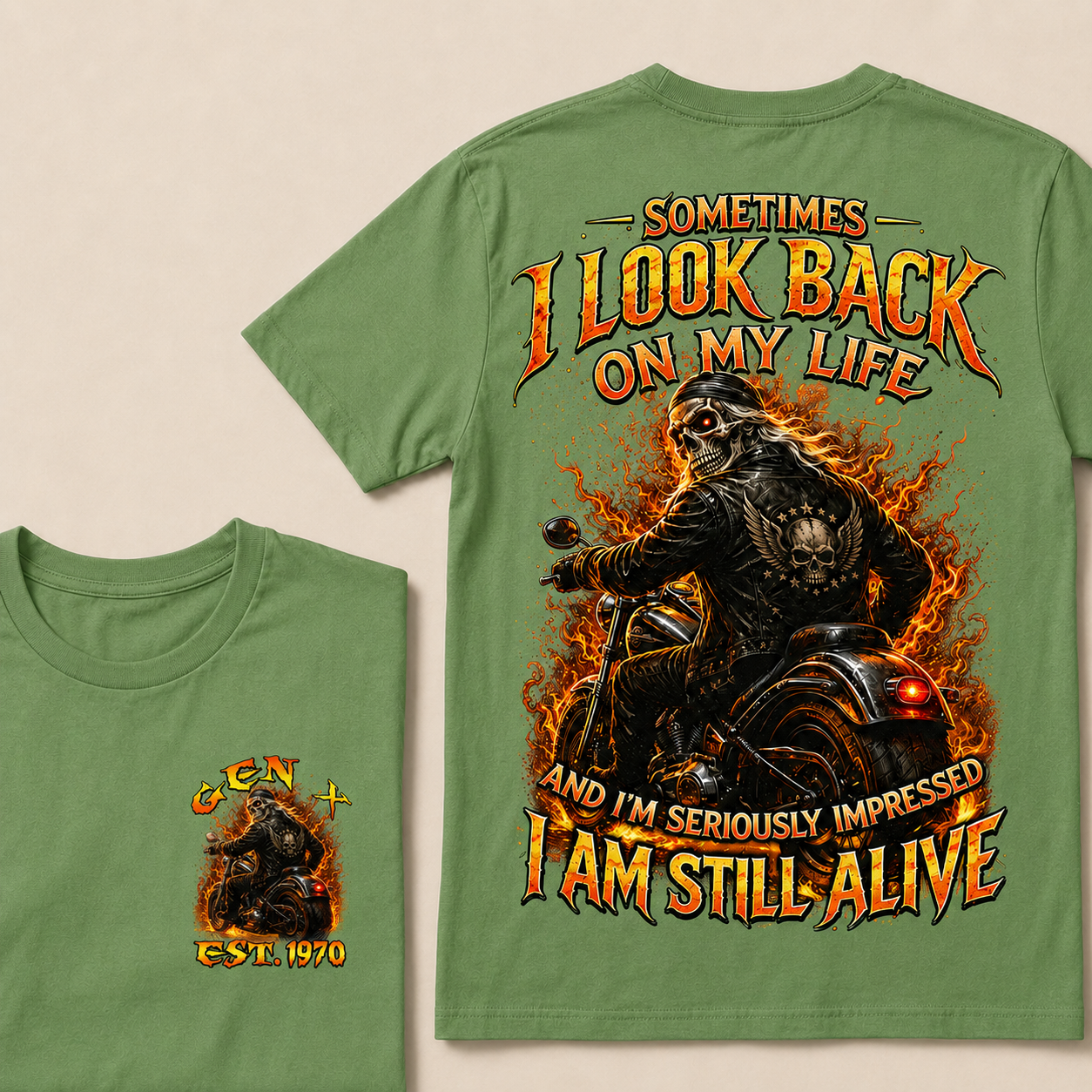 Sometimes I Look Back On My Life Custom Year  T-shirt