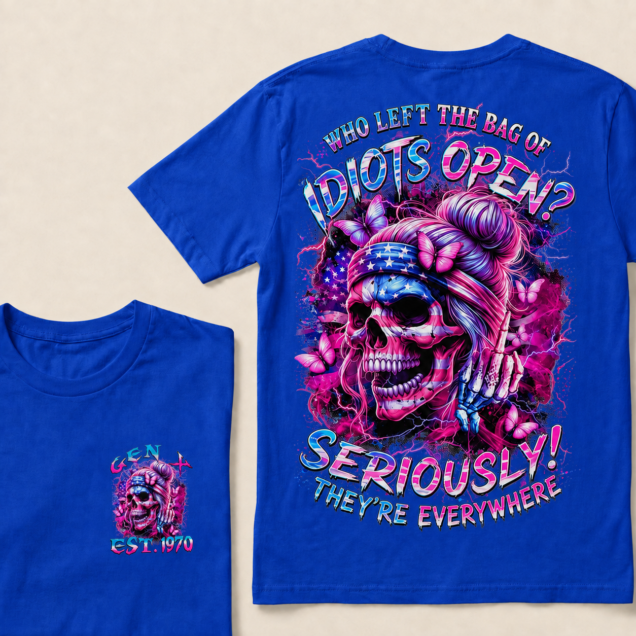 Who Left The Bag Of Idiots Open Seriously They're Everywhere Custom Year T-Shirts