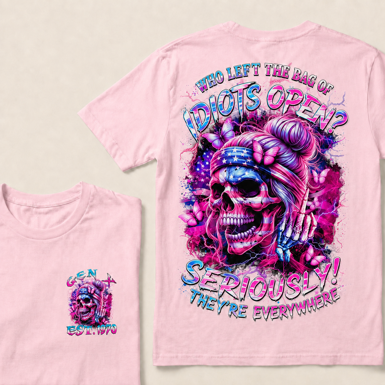 Who Left The Bag Of Idiots Open Seriously They're Everywhere Custom Year T-Shirts