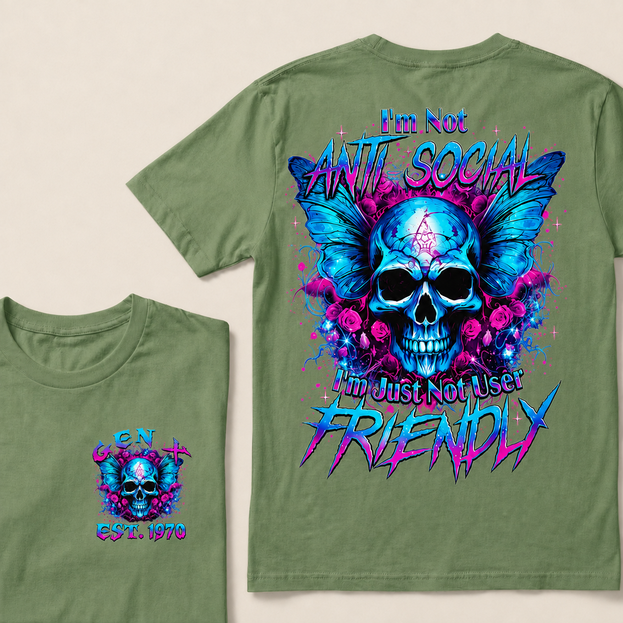 I'm Not Anti-Social I'm Just Not User Friendly  Custom Year  T-Shirts