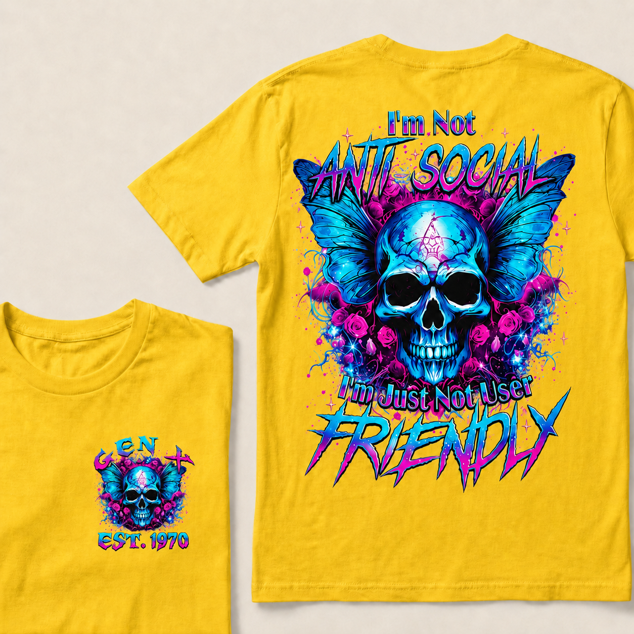 I'm Not Anti-Social I'm Just Not User Friendly  Custom Year  T-Shirts