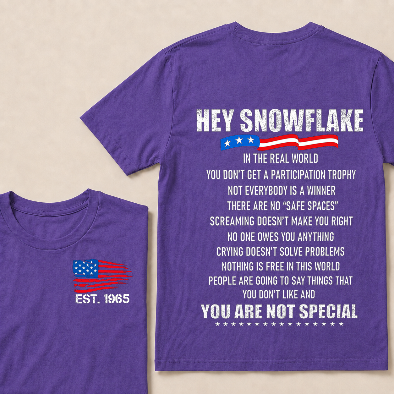 Hey Snowflake In The Real World Custom Year Tops