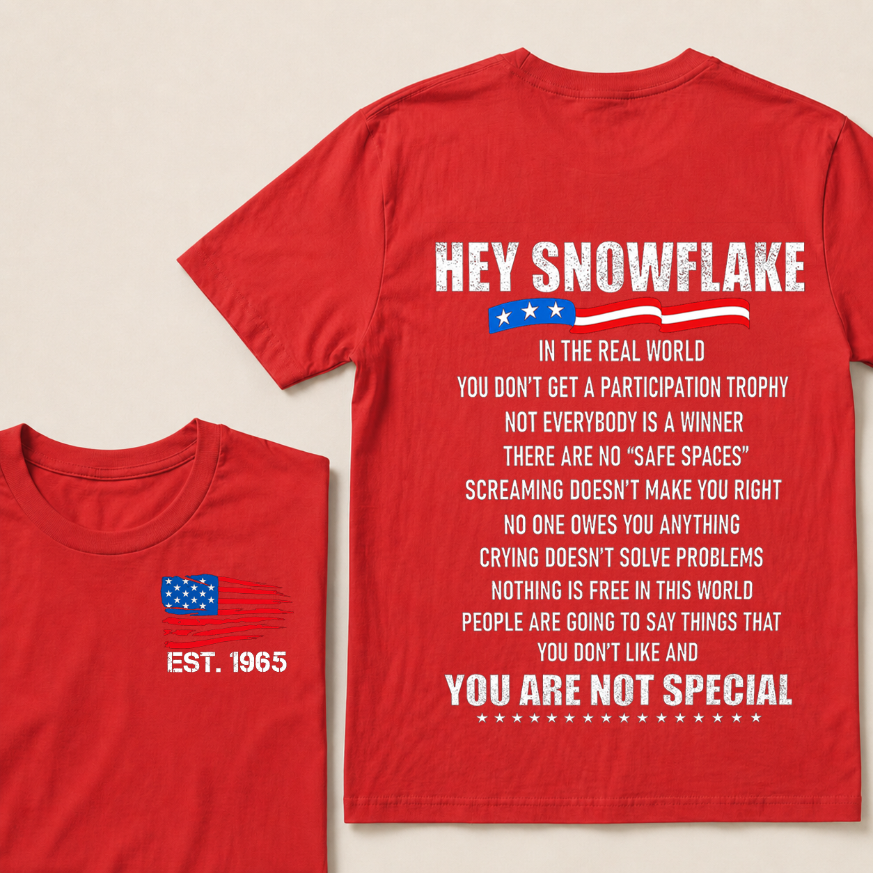 Hey Snowflake In The Real World Custom Year Tops
