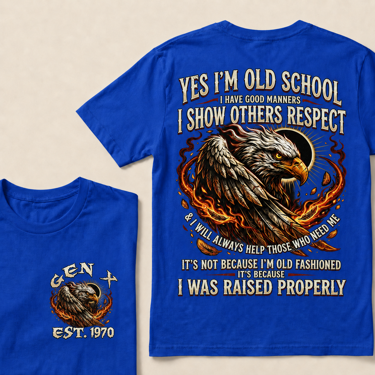 Yes I'm Old School I Have Good Manners  Custom Year  T-Shirts