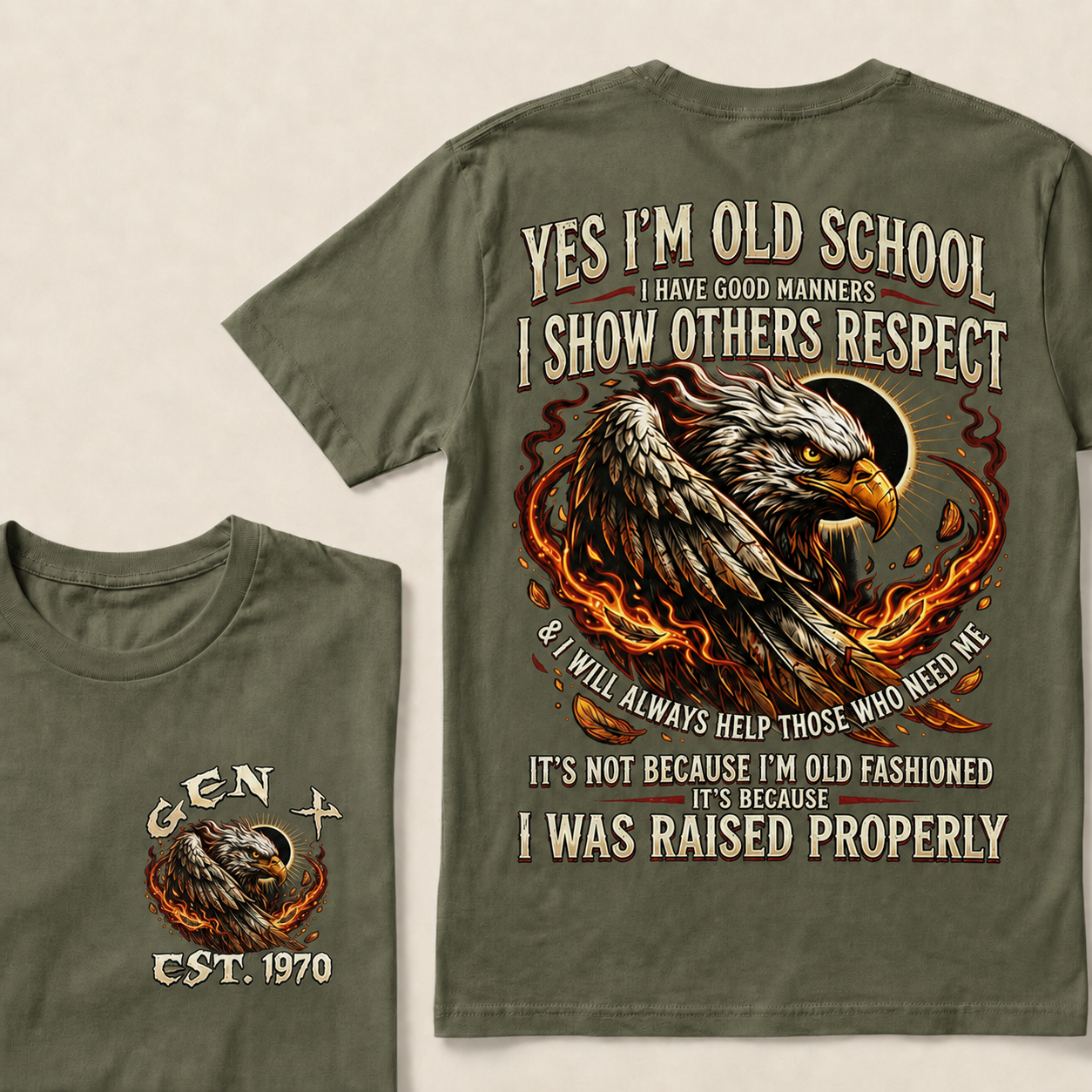 Yes I'm Old School I Have Good Manners  Custom Year  T-Shirts