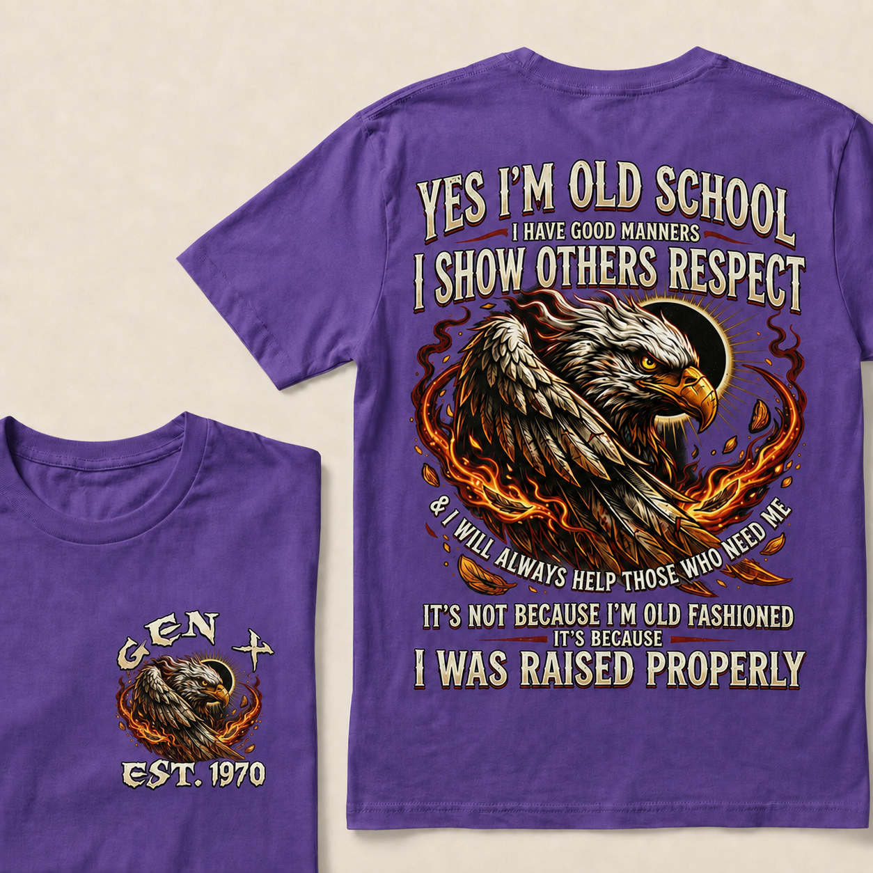 Yes I'm Old School I Have Good Manners  Custom Year  T-Shirts