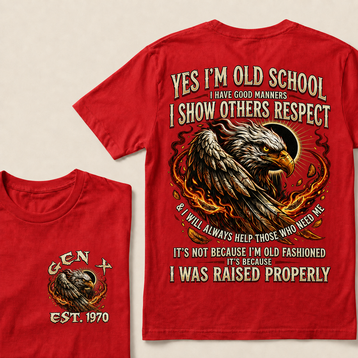 Yes I'm Old School I Have Good Manners  Custom Year  T-Shirts
