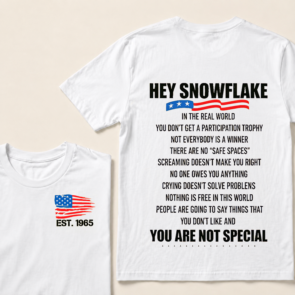Hey Snowflake In The Real World Custom Year Tops