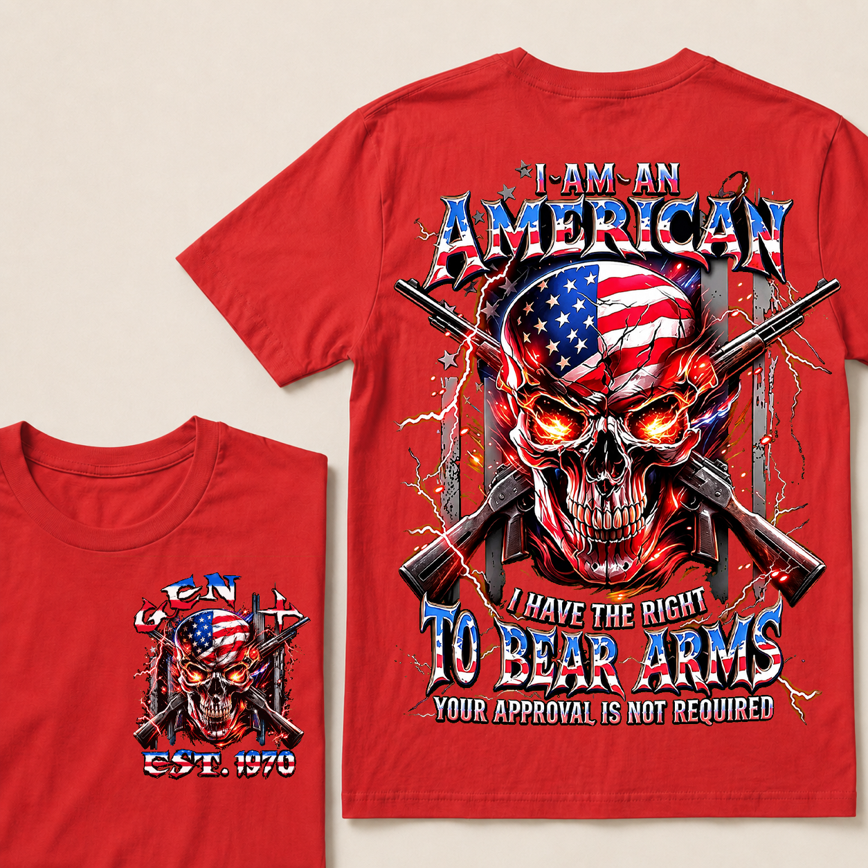 I Am An American I Have The Right To Bear Arms Custom Year T-Shirts