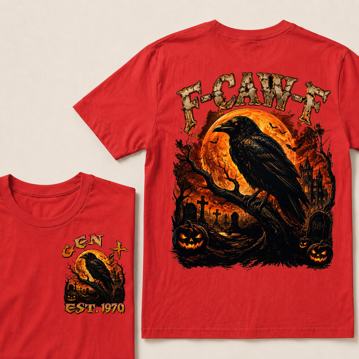 F Caw F Halloween Custom YeaGen X, Boomer T-Shirts