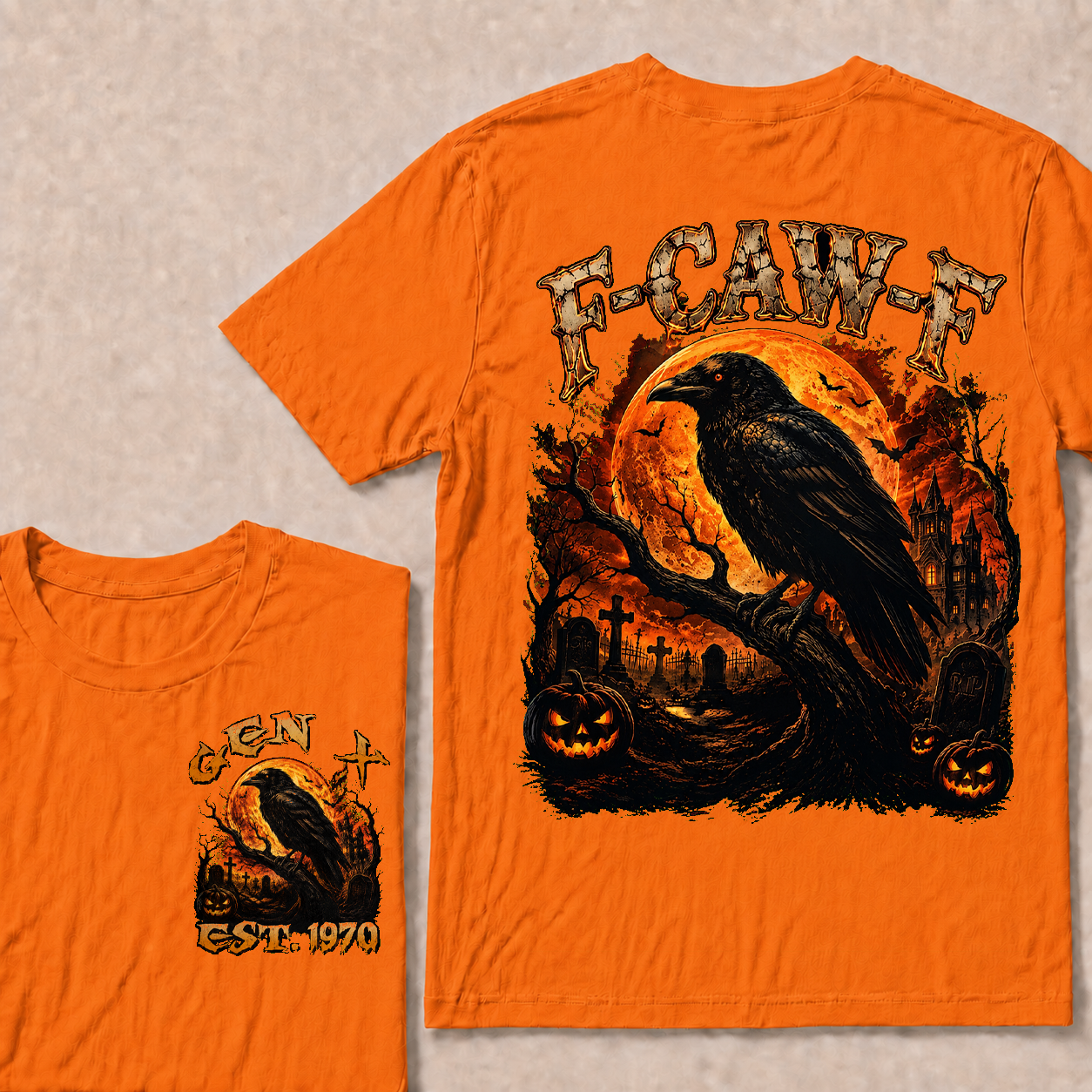 F Caw F Halloween Custom YeaGen X, Boomer T-Shirts