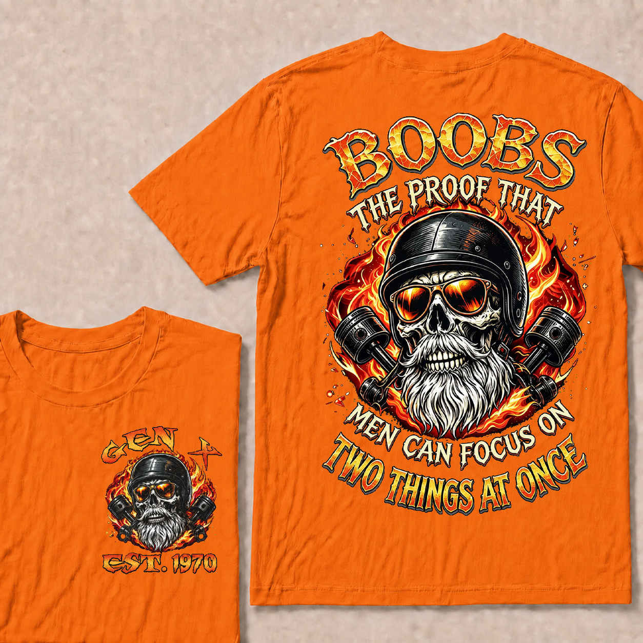 Boobs The Proof That Men Can Focus On Two Things At Once Custom Yea  T-Shirts