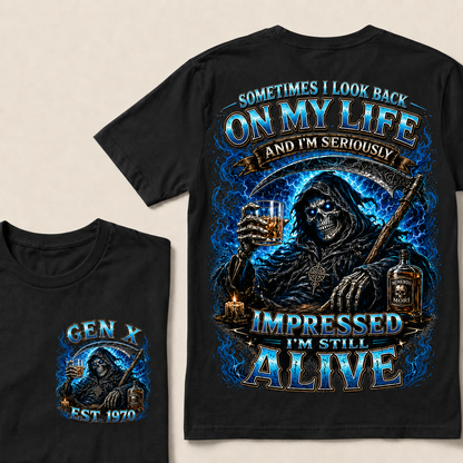Sometimes I Look Back On My Life Custom Year T-Shirts