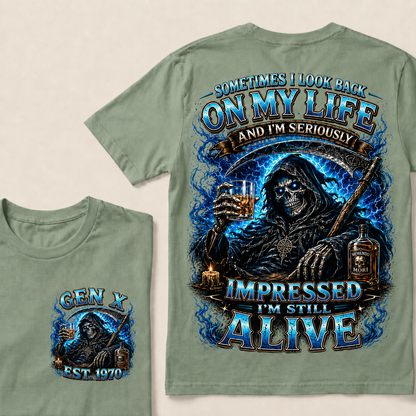 Sometimes I Look Back On My Life Custom Year T-Shirts