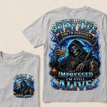 Sometimes I Look Back On My Life Custom Year T-Shirts