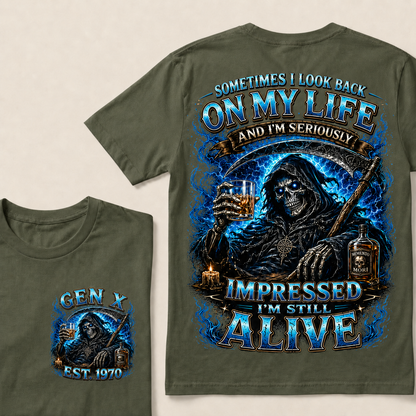 Sometimes I Look Back On My Life Custom Year T-Shirts