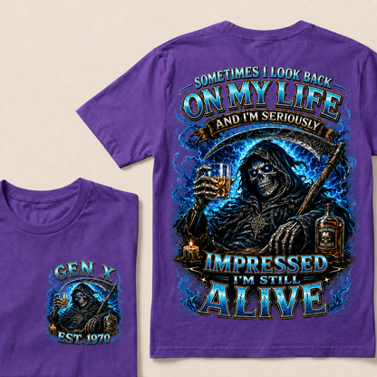 Sometimes I Look Back On My Life Custom Year T-Shirts